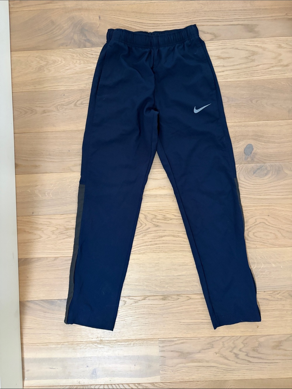 Nike Kids Navy Blue Joggers with Reflective Swoosh